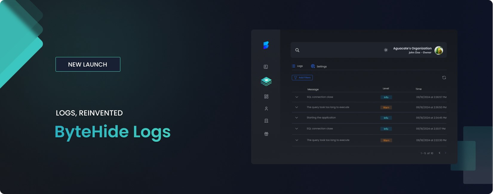logs dark modal changelog