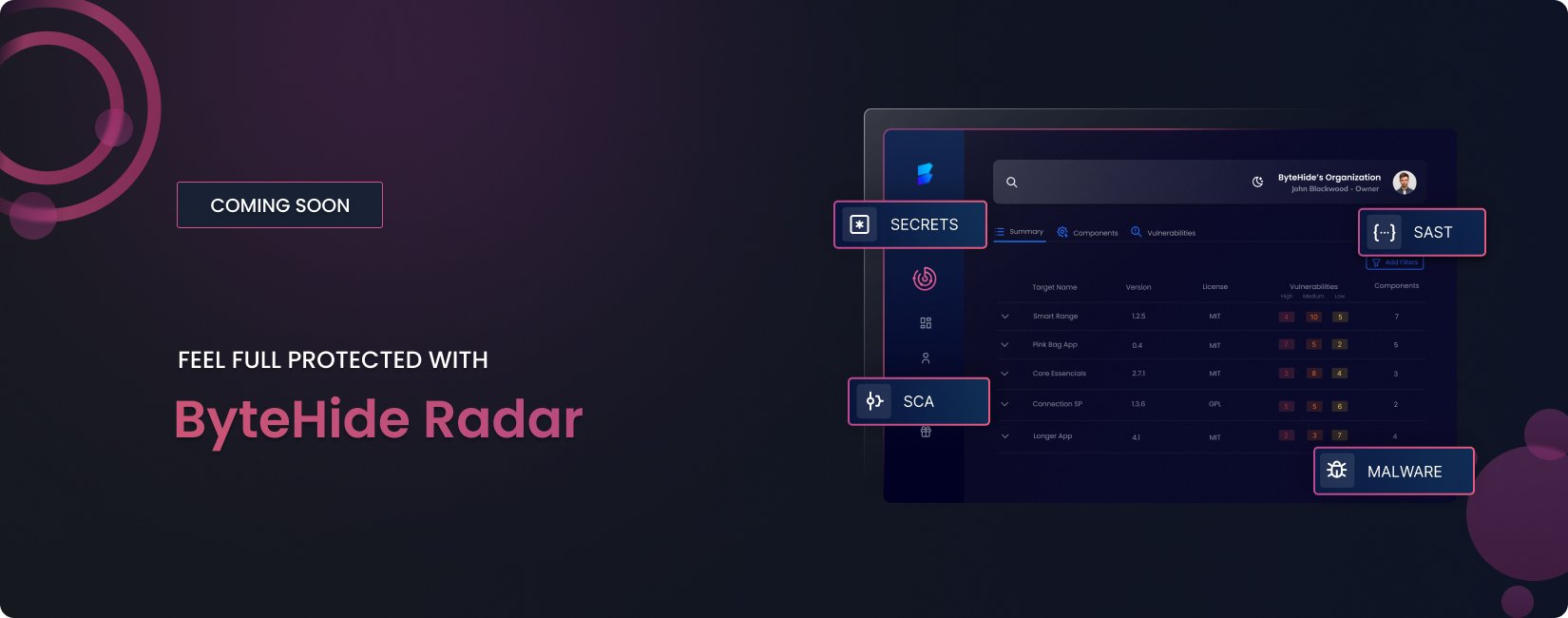 radar dark modal changelog new