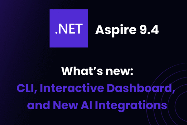 .NET Aspire 9.4 dashboard showing interactive input prompts and new CLI features